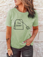 Χαμηλού Κόστους Γυναικεία T-Shirts-Γυναικεία Μπλουζάκι Υψηλής Ποιότητας Καυτή σφράγιση Γραφική Κείμενο Κοντομάνικο Στρογγυλή Λαιμόκοψη Causal Σαββατοκύριακο Στάμπα Ρούχα Ρούχα Υψηλής Ποιότητας Βασικό Πράσινο του τριφυλλιού Λευκό Μαύρο