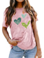preiswerte T-Shirt-Damen T-Shirt Grundlegend Bedruckt Einfache Grundlegend Rundhalsausschnitt T-Shirt Ärmel Standard Sommer Weiß Schwarz Dunkelrot Rosa Gelb