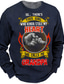cheap Graphic Sweatshirts-Men&#039;s Unisex Sweatshirt Pullover Graphic Prints Hand Print Daily Sports 3D Print Casual Vintage Family Hoodies Sweatshirts  Navy Blue