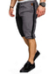 cheap Casual Shorts-Men&#039;s Casual Chino Shorts Elastic Waist Calf-Length Pants Casual Solid Color Mid Waist dark grey black Khaki with dark grey khaki M L XL 2XL XXXL