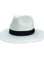 voordelige Herenhoeden-Voor heren Uniseks Strohoed Zonnehoed Panama hoed Fedora Trilby-hoed Zwart Wit Stro Boho 1920 mode Traditioneel / Klassiek Alledaagse kleding Club Feestje / cocktail