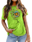 cheap Women&#039;s T-shirts-Women&#039;s T shirt Basic Print Butterfly Basic Round Neck T-shirt Sleeve Standard Summer pea green White Pink Yellow Dark Pink