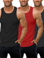 billige Treningsskjorter uten armer-3-paknings ermeløse trenings-genser for ermeløse trenings-muskeltopp for menn basketball treningsskjorter