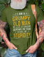 cheap Men&#039;s Casual T-shirts-Men&#039;s T shirt Tee Summer Short Sleeve Graphic Patterned Letter Hot Stamping Crew Neck Street Casual Print Clothing Clothes Basic Casual Fashion Green White Black