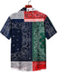 voordelige Overhemden met print voor heren-Voor heren Hawaiiaans overhemd Overhemd Aloha Tribal Strijkijzer Feest Casual Button-omlaag Korte mouw Tops Ontwerper Casual Vintage Streetwear Rood / Zomer