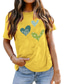 preiswerte T-Shirt-Damen T-Shirt Grundlegend Bedruckt Einfache Grundlegend Rundhalsausschnitt T-Shirt Ärmel Standard Sommer Weiß Schwarz Dunkelrot Rosa Gelb