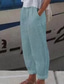 ieftine Bluze și pantaloni de pijama pentru femei-Pentru femei loungewear Pantaloni Culoare pură Simplu Confortabili Casă Stradă Bumbac Și Lenjerie Pantaloni lungi Talie elastică Primăvară Vară Trifoi Alb