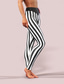 cheap Graphic Leggings-Women&#039;s Normal Tights Leggings Casual / Sporty Athleisure Ankle-Length Mid Waist Stripe Print Tummy Control Butt Lift Comfort Stretchy Yoga Weekend Black Summer Spring &amp;  Fall Slim