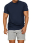 billige Casual T-shirts til mænd-Herre T-shirt Sommer Kortærmet Helfarve Rund hals Gade Afslappet Tøj Tøj Basale Afslappet Mode Hvid Sort Grå