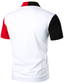 billiga klassisk polo-Herr POLO Shirt Skjorta Golftröja Casual skjorta Tryck Geometri Knapp ner krage Ledigt Dagligen Färgblock Button-Down Kortärmad Blast Enkel Färgblock Ledigt Mode Svart / röd