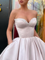 cheap Cocktail Dresses-TS A-Line Prom Dresses Elegant Dress Wedding Guest Cocktail Party Tea Length Sleeveless Strapless Satin with Sequin Pure Color 2025