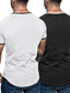 זול חולצות טריקו קז&#039;ואל לגברים-חולצת שרירים 2 חבילות גברים לבניית גוף חולצת אימון כושר חולצת שרוולים קצרים