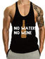 cheap Gym Tank Tops-Men&#039;s Tank Top Vest Hot Stamping Graphic Prints Beer Letter Plus Size Crew Neck Daily Sports Print Sleeveless Tops Designer Fashion Classic Hawaiian Black Red / Summer / Summer