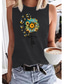 cheap Tank Tops &amp; Camis-Women&#039;s Vest Top Tank Top Designer Summer Sleeveless Graphic Butterfly Sunflower Hot Stamping Round Neck Daily Holiday Print Clothing Clothes Designer Basic Blue Purple Pink