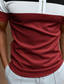 billiga klassisk polo-Herr POLO Shirt Golftröja Färgblock Nedvikt Gata Ledigt Dragkedja Kortärmad Blast Bomull Ledigt Mode Andningsfunktion Bekväm Rubinrött / Sommar