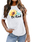 olcso Női pólók-Női Póló Alap Nyomtatott Virág Alap Kerek Póló Alapértelmezett Nyár borsó zöld Fehér Sötétrózsaszín Sötétzöld Narancssárga