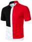 baratos polo clássico-Homens Camiseta Polo Camisa Social Camisa de golfe Saia Camisa casual Estampado Geometria Colarinho Com Botões Casual Diário Bloco de cor Botão para baixo Manga Curta Blusas Simples Bloco de Cor