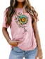 billige T-skjorter til kvinner-Dame T skjorte Grunnleggende Trykt mønster Sommerfugl Grunnleggende Rund hals T-skjorte Standard Sommer ertegrønn Hvit Rosa Gul Mørk Rosa