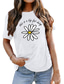 tanie T-shirty damskie-Damskie Podkoszulek Podstawowy Nadruk Kwiat Podstawowy Okrągły dekolt Koszulka Standard Lato zielony groszek Zielony Biały Niebieski Rumiany róż