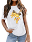 olcso Női pólók-Női Póló Alap Nyomtatott Pillangó Alap Kerek Póló Alapértelmezett Nyár borsó zöld Fehér Fekete Medence Sötétvörös