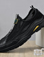 رخيصةأون أحذية أوكسفورد للرجال-رجالي أوكسفورد كاجوال مناسب للبس اليومي الأماكن المفتوحة المشي جلد شبكة أسود رمادي كاكي الربيع