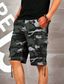 billige Cargoshorts-menn shorts cargo camo avslappet passform stor og høy multi-lomme utendørs overall bomull fritids shorts bukser
