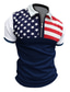 voordelige 3D-ritspolo-Voor heren POLO Shirt Golfshirt Modieus Casual Comfortabel Korte mouw Blauw rood &amp; Geel+Rood Zwart+Grijs White + Gray Marineblauw Nationale vlag Strijkijzer Straat Casual Vetoketju Kleding Kleding