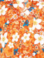 billiga Tropiska skjortor-Herr Skjorta Hawaii skjorta Blommig Nedvikt Svartvit Rubinrött Orange Gata Ledigt Kortärmad Button-Down Kläder Mode Ledigt Bekväm Strandstil