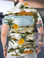 זול חולצות מודפסות לגברים-בגדי ריקוד גברים חולצה דפוס עץ קוקוס צווארון מתקפל רחוב קזו&#039;אל כפתור למטה דפוס שרוולים קצרים צמרות יום יומי אופנתי מעצב הוואי לבן