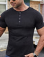 voordelige pullover voor heren-henley-shirts voor heren, set van 2 trainings-fitness-T-shirt met korte mouwen