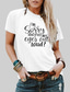 Χαμηλού Κόστους Γυναικεία T-Shirts-Γυναικεία Μπλουζάκι Υψηλής Ποιότητας Καυτή σφράγιση Κείμενο Κοντομάνικο Στρογγυλή Λαιμόκοψη Causal Σαββατοκύριακο Στάμπα Ρούχα Ρούχα Υψηλής Ποιότητας Βασικό Λευκό Μαύρο Θαλασσί