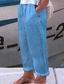 tanie Garderoba dolna dla kobiet w rozmiarze plus-Damskie Duży rozmiar Spodnie Typu Chino Kieszeń Jednokolorowe Codzienny Moda miejska Codzienny Urlop Natutalne Pełna długość Wiosna Lato Zielony Biały Niebieski L XL XXL 3XL / Puszysta