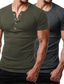 abordables suéter de los hombres-camisetas henley musculares para hombre, paquete de 2 camisetas de manga corta para entrenamiento y gimnasio