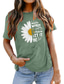 olcso Női pólók-Női Póló Alap Nyomtatott Virág Alap Kerek Póló Alapértelmezett Nyár borsó zöld Fekete Medence Sötétvörös Sötétrózsaszín