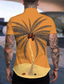 billige Skjorter med trykk for menn-Herre Hawaii skjorte Skjorte Trykt mønster Aloha Kokosnøttre Aftæpning Gate Avslappet Knapp ned Trykt mønster Kortermet Topper Designer Fritid Mote Hawaiisk Gul / Sommer