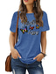 お買い得  レディースＴシャツ-女性用 Tシャツ ベーシック プリント バタフライ 動物 ラウンドネック Tシャツ 標準 夏 ブルー ダークレッド ダークピンク ダークグリーン ダックグレー