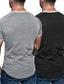 billige Casual T-skjorter for menn-menn 2-paks muskelskjorte bodybuilding gym treningsskjorte kortermet t-skjorte