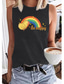 cheap Tank Tops &amp; Camis-Women&#039;s Vest Top Tank Top Designer Sleeveless Rainbow Graphic Butterfly Hot Stamping Round Neck Daily Holiday Print Clothing Clothes Designer Basic Blue Purple Pink