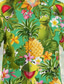 preiswerte 3D-Shirts für Herren-Herren Hemd Hawaiihemd Sommerhemd Grafik-Shirt Aloha-Shirt Blumen Ananas Frosch Umlegekragen Olivgrün Rot grün Rosa Rote Blau 3D-Druck Outdoor Strasse Kurzarm Button-Down Bekleidung Hawaiianisch