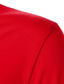 billige klassisk polo-Herre POLO Trøje Skjorte Golftrøje Jakkesætsskjorter Casual skjorte Trykt mønster Geometri Knap ned krave Afslappet Daglig Farveblok Knap ned Kortærmet Toppe Enkel Farveblok Afslappet Mode Sort / Rød