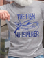 ieftine Tricouri casual pentru bărbați-Bărbați Tricou Cămașă cool Grafic Scrisă Pești Stil Nautic Imprimeu Stradă Casual Manșon scurt Imprimeu Îmbrăcăminte Modă Designer Clasic Noutăți