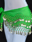 preiswerte Bauchtanzkleidung-Bauchtanz-Hüftschal mit Münzen-Pailletten-Frauen-Trainings-Chiffon / Ballsaal-Goldmünzgürtel