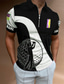 voordelige 3D-ritspolo-Voor heren POLO Shirt Polo met rits Golfshirt Rits Modieus Casual Ademend Zomer Zwart / Wit Groen blauw Paars Golf Strijkijzer Rits Buiten Straat Vetoketju 3D Kleding Kleding Modieus Casual Ademend