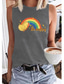 cheap Tank Tops &amp; Camis-Women&#039;s Vest Top Tank Top Designer Sleeveless Rainbow Graphic Butterfly Hot Stamping Round Neck Daily Holiday Print Clothing Clothes Designer Basic Blue Purple Pink