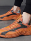 رخيصةأون أحذية أوكسفورد للرجال-رجالي أوكسفورد كاجوال مناسب للبس اليومي الأماكن المفتوحة المشي جلد شبكة سكني غامق برتقالي الخريف الربيع
