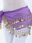 preiswerte Bauchtanzkleidung-Bauchtanz-Hüftschal mit Münzen-Pailletten-Frauen-Trainings-Chiffon / Ballsaal-Goldmünzgürtel