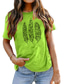 billige T-skjorter til kvinner-Dame T skjorte Grunnleggende Trykt mønster Enkel Grunnleggende Rund hals T-skjorte Standard Sommer Blå Hvit Mørk Rosa Oransje Mørkegrå