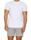Χαμηλού Κόστους Ανδρικά μπλουζάκια casual-Ανδρικά Μπλουζάκι Καλοκαίρι Κοντομάνικο Συμπαγές Χρώμα Στρογγυλή Ψηλή Λαιμόκοψη Δρόμος Causal Ρούχα Ρούχα Βασικό Καθημερινό Μοντέρνα Λευκό Μαύρο Γκρίζο