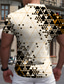 voordelige 3D-ritspolo-Voor heren POLO Shirt Polo met rits Golfshirt Rits Modieus Ontwerper Casual Korte mouw Groen blauw Blozend Roze Beige Geometrie 3D-afdrukken Strijkijzer Rits Casual Dagelijks Vetoketju Afdrukken