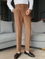 tanie Chinosy-męskie szczupłe spodnie w jednolitym kolorze modne proste spodnie spodnie chino